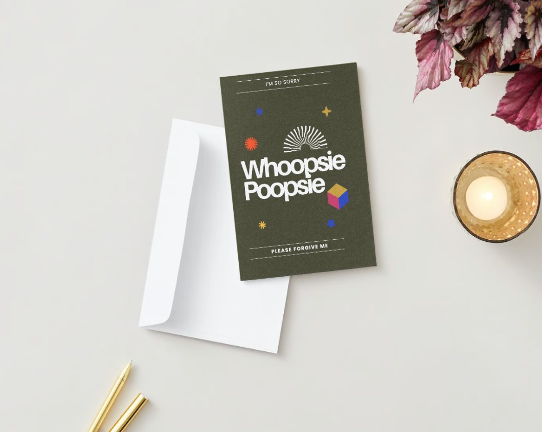 Cute apology card for kids learning how to apologize and reflect